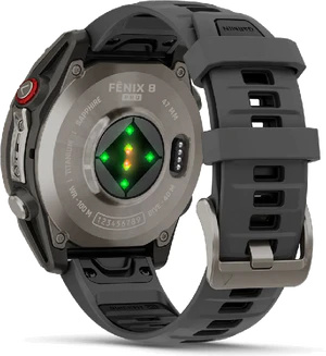 Garmin fenix 8 Pro 47mm titanium grey back right side
