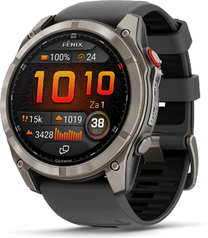 Garmin fenix 8 Pro 51mm black titanium grey front right side