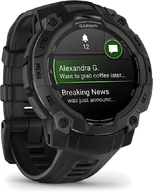 Garmin Instinct 3 45mm svart foran venstre side