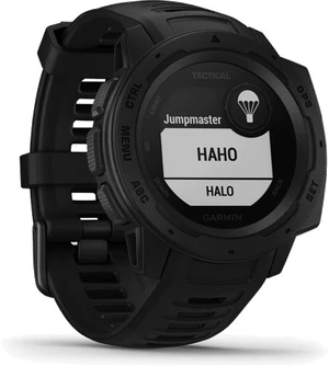 Garmin Instinct Tactical zwart voorkant linkerzijkant