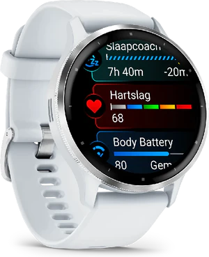Garmin Venu 3 wit voorkant linkerzijkant