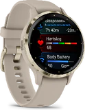 Garmin Venu 3S goud voorkant linkerzijkant