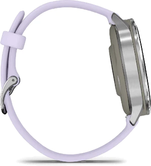 Garmin Venu 4 41mm silver purple left side