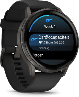 Garmin Venu 4 45mm black front left side