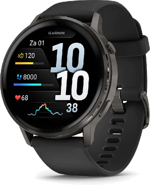 Garmin Venu 4 45mm black front right side