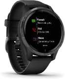 Garmin Venu zwart voorkant linkerzijkant