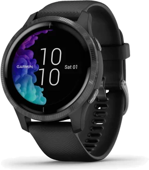 Garmin Venu zwart voorkant rechterzijkant