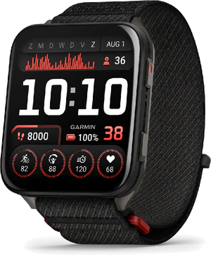 Garmin Venu X1 zwart voorkant rechterzijkant