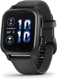 Garmin Venu s Sq 2 Music edition aluminium svart front höger sida