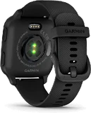 Garmin Venu s Sq 2 Music edition aluminium svart tillbaka höger sida