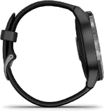 Garmin vivoactive 4 negro lado izquierdo cerrado