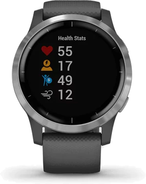 Garmin vivoactive 4 plata tapa delantera