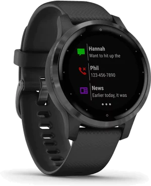 Garmin vivoactive 4s nero copertina frontale lato sinistro