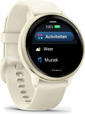 Garmin vivoactive 6 goud voorkant linkerzijkant