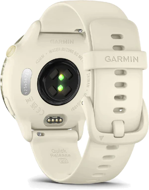 Garmin vivoactive 6 goud achterkant rechterzijkant