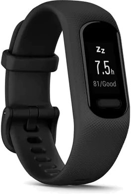 Garmin vivosmart 5 groß schwarz Vorderseite linke Seite