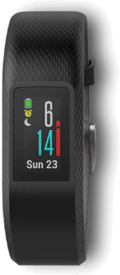 Garmin vivosport hr etupuolella musta