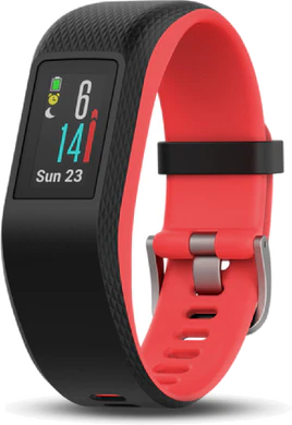 Garmin vivosport hr punainen etupuolella oikea puoli