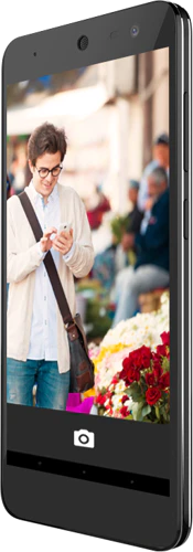 General Mobile Android One zwart voorkant rechterzijkant schuin