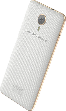 General Mobile android one GM 5 Plus goud achterkant linkerzijkant