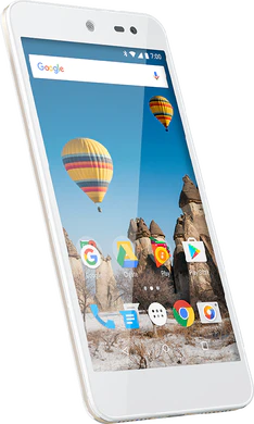 General Mobile android one GM 5 bianco copertina frontale lato sinistro