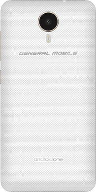 General Mobile android one GM 5 bianco indietro