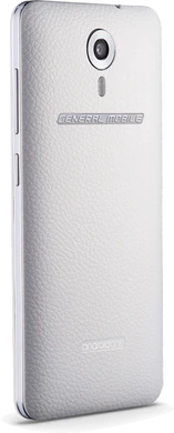 General Mobile Android One white back tilted ed