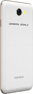 General Mobile GM 6 vit guld tillbaka höger sida