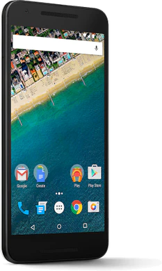 Google Nexus 5X voorkant linkerzijkant schuin