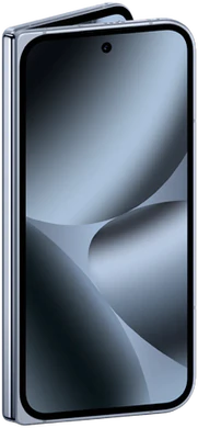 Google Pixel 10 Pro Fold gris couverture côté gauche half ouvert