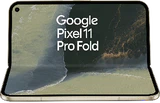 Google Pixel 11 Pro Fold olive groen goud binnenkant gedraaid half geopend