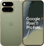 Google Pixel 11 Pro Fold olive groen goud buitenkant geopend