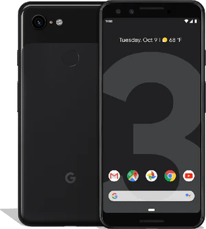 Google Pixel 3 zwart overzicht