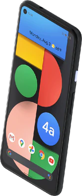 Google Pixel 4a 5g nero copertina frontale lato destro top