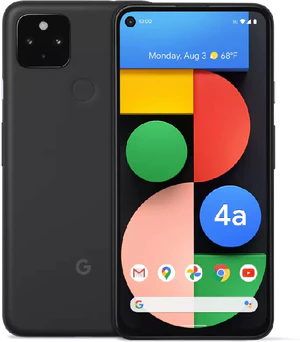 Google Pixel 4a 5g nero panoramica