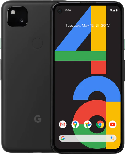 Google Pixel 4a zwart overzicht Google Pixel 4a zwart overzicht