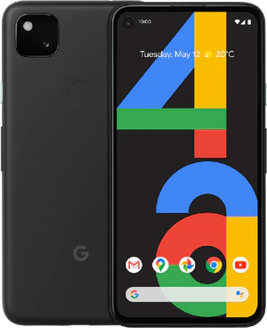 Google Pixel 4a zwart overzicht