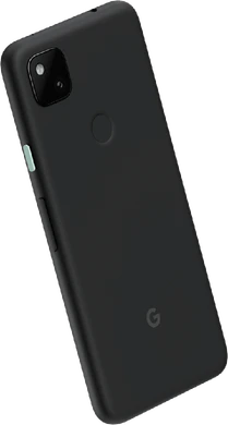 Google Pixel 4a zwart achterkant rechterzijkant bovenkant