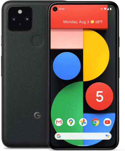 Google Pixel 5 zwart overzicht