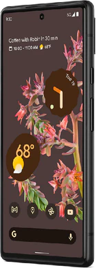 Google Pixel 6 zwart voorkant rechterzijkant