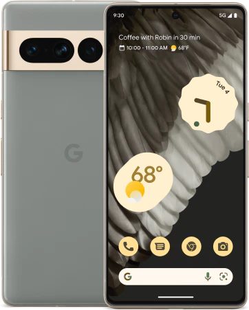 Google Pixel 7 Pro groen overzicht Google Pixel 7 Pro groen overzicht