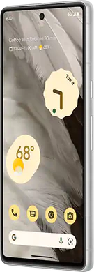 Google Pixel 7 bianco copertina frontale lato destro