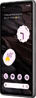 Google Pixel 7a gris tapa delantera lado derecho