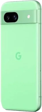 Google Pixel 8a aloe grön tillbaka vänster sida