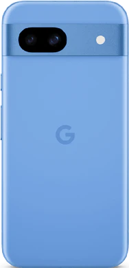 Google Pixel 8a blå tillbaka