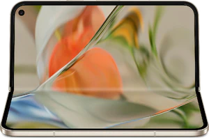 Google Pixel 9 Pro Fold yellow front flipped half opened