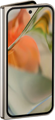 Google Pixel 9 Pro Fold yellow front left side half opened