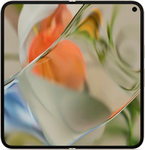 Google Pixel 9 Pro Fold yellow in side opened