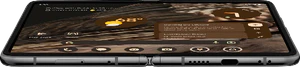 Google Pixel Fold schwarz geöffnet Vorderseite Unterseite