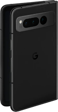 Google Pixel Fold schwarz Rückseite rechte Seite geöffnet